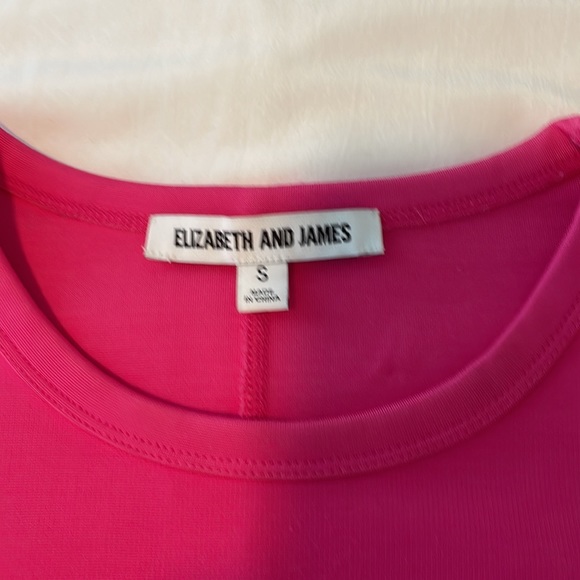 Elizabeth and James size small cropped bright pink top. - Picture 2 of 3